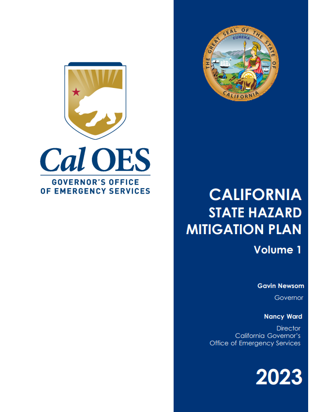 Cover of Cal OES 2023 State Hazard Mitigation Plan